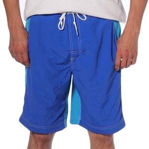 Chaps Blue Color Block Swim Trunks XXL